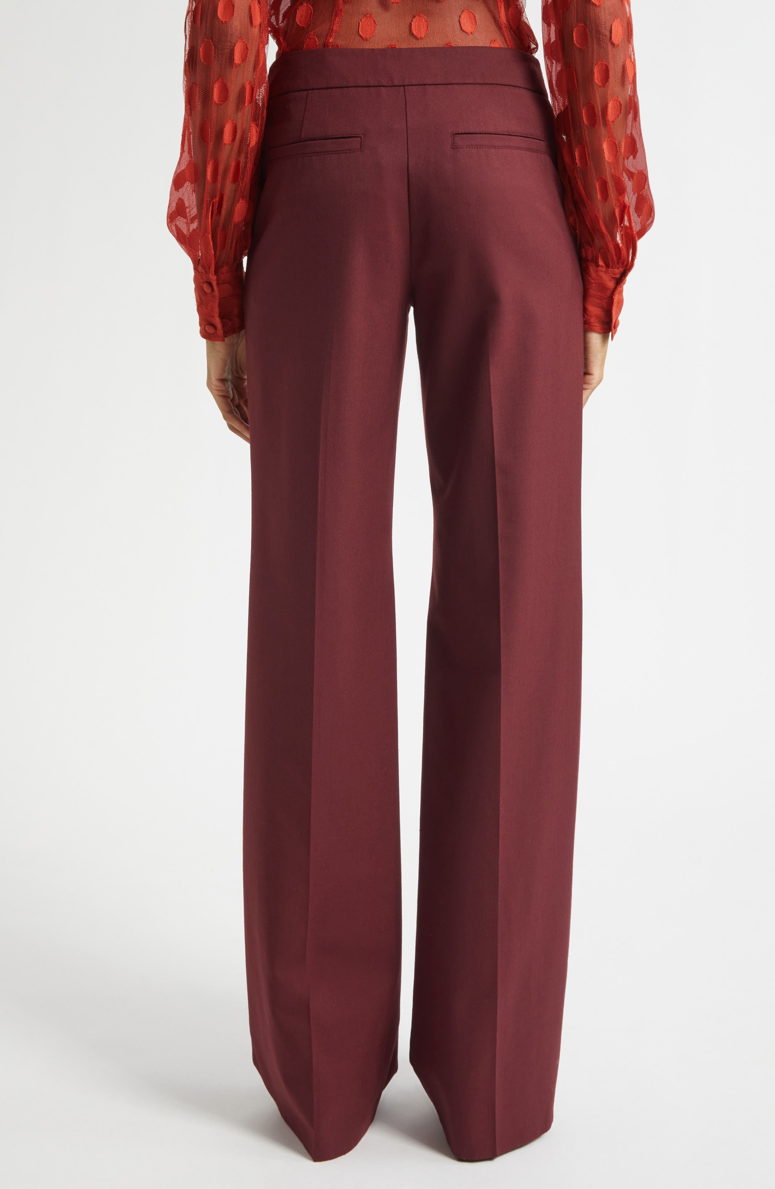 Ulla Johnson Quartier Mid Rise Pants in Bordeaux at Nordstrom - 3