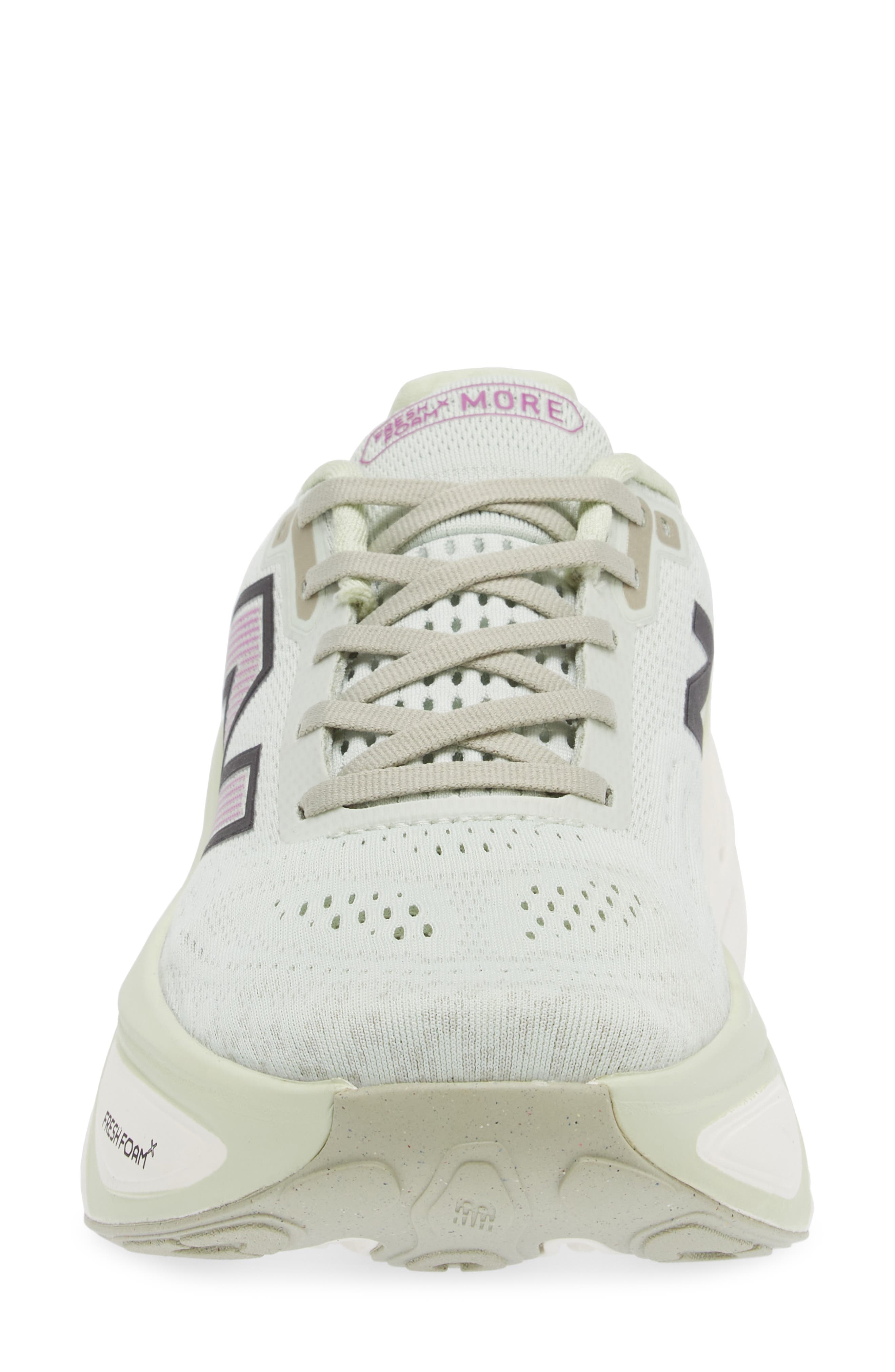 New Balance Fresh Foam X More v5 Running Shoe in Natural Mint/Purple Fuchsia at Nordstrom - 4