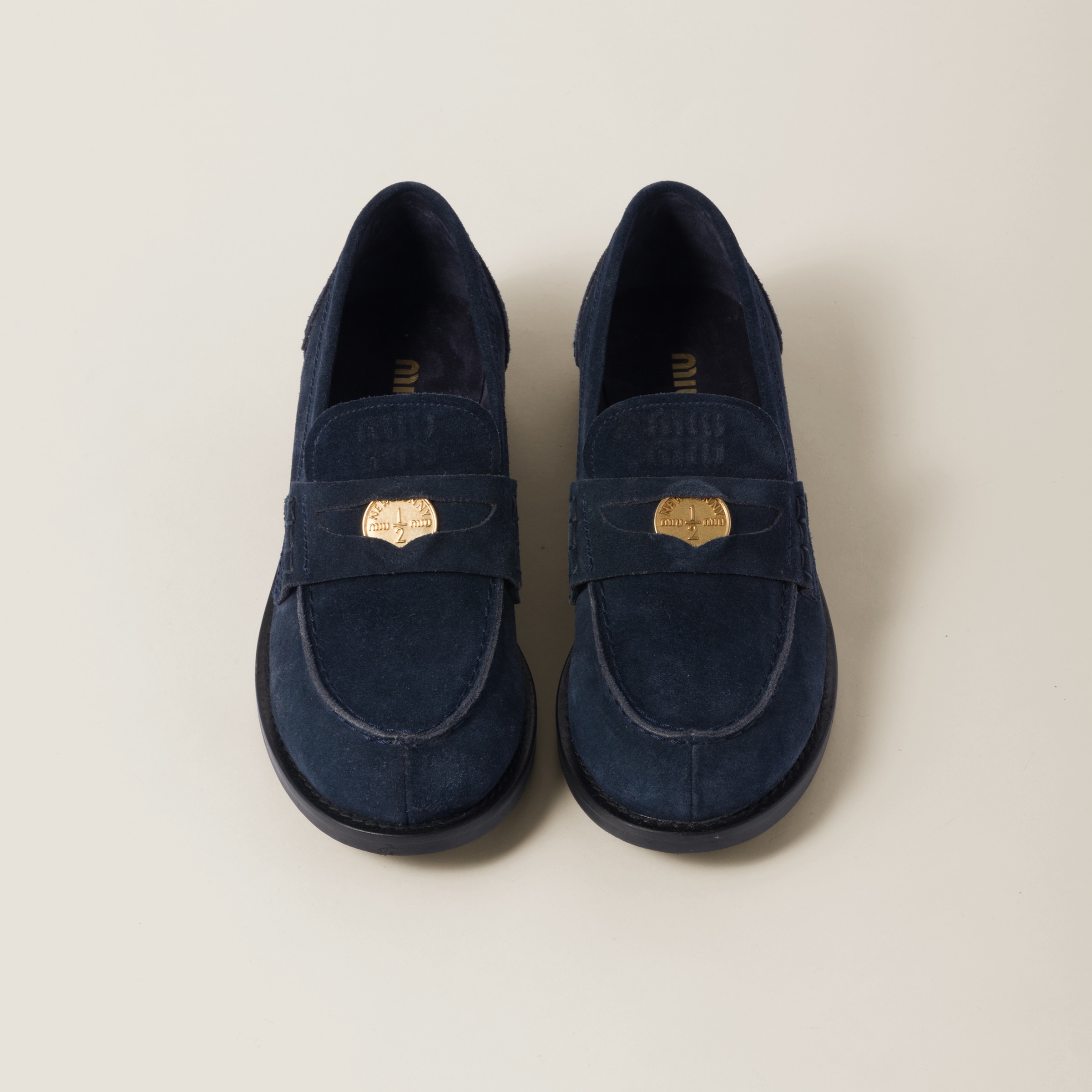 Miu Miu Faded suede loafers | REVERSIBLE