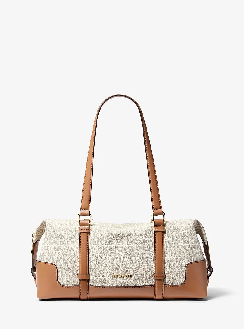 Teddi Large Signature Logo Shoulder Bag - 1
