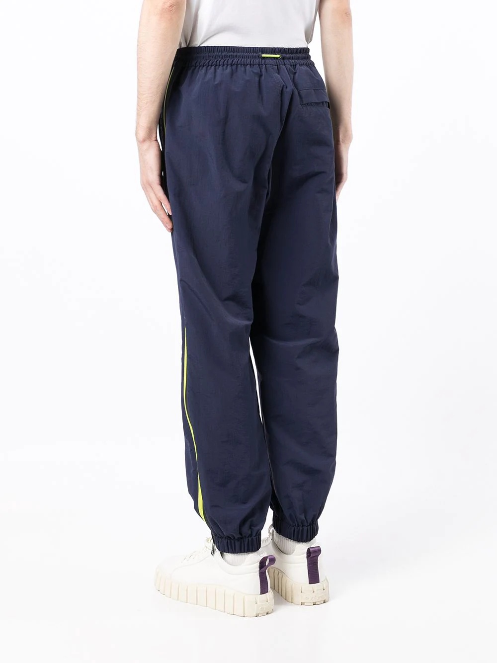 contrasting pipe-trim track pants - 4