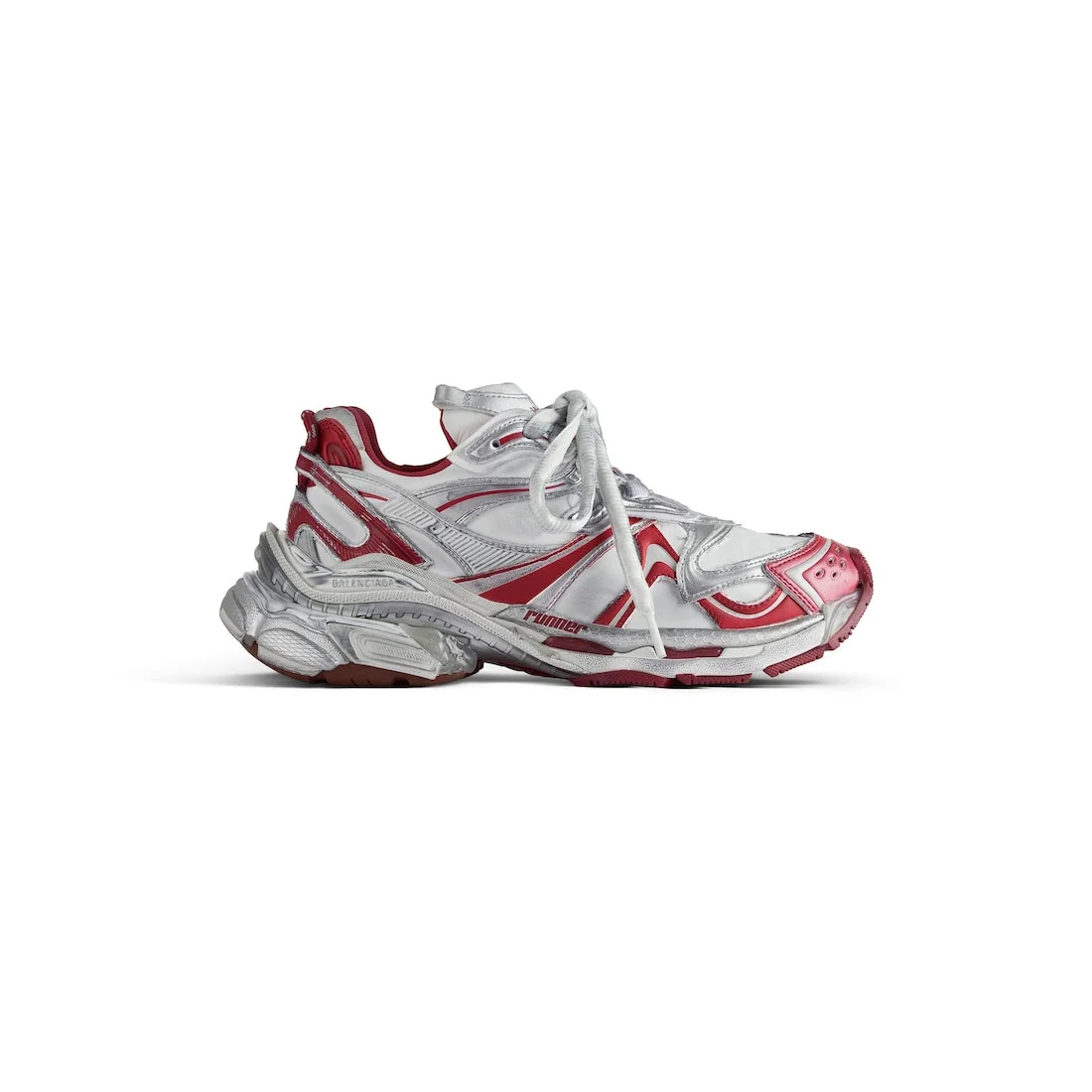 Men's Runner 2.0 Sneaker in Off White/red/brown - 1