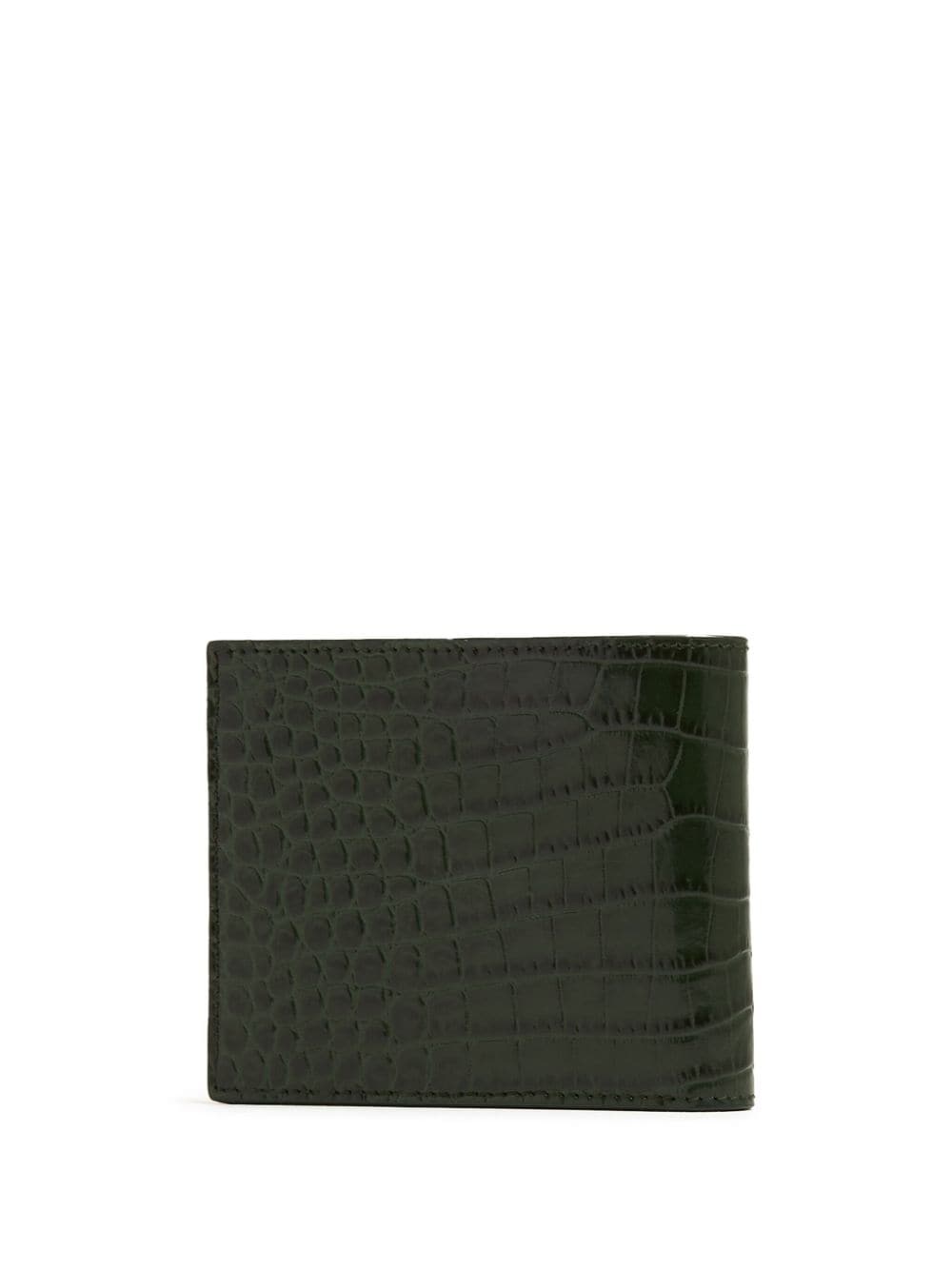 crocodile-effect leather wallet - 2