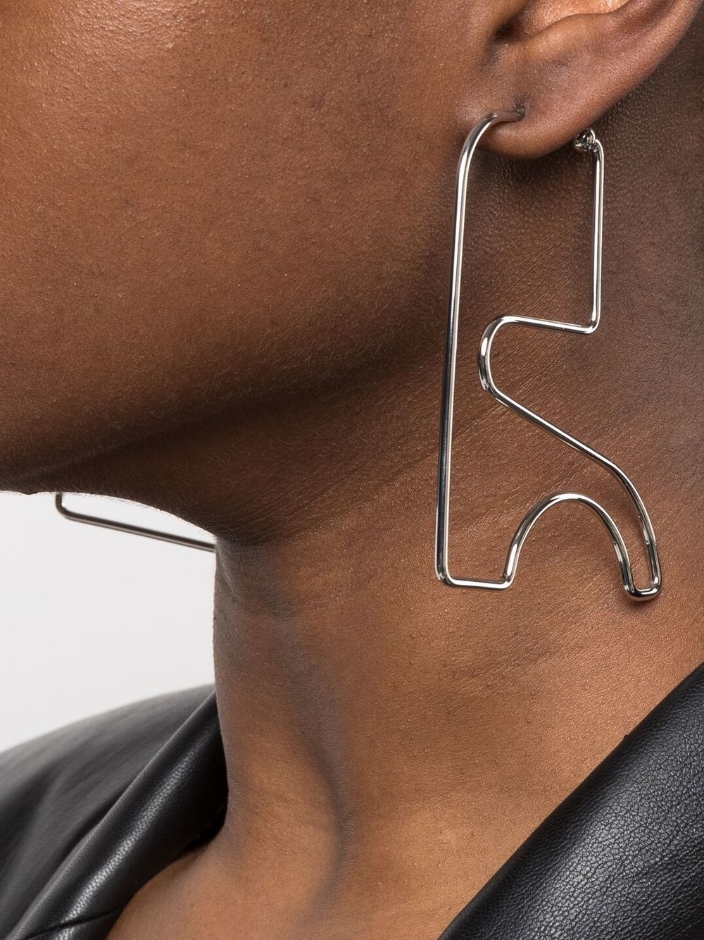 logo geometric earrings - 2