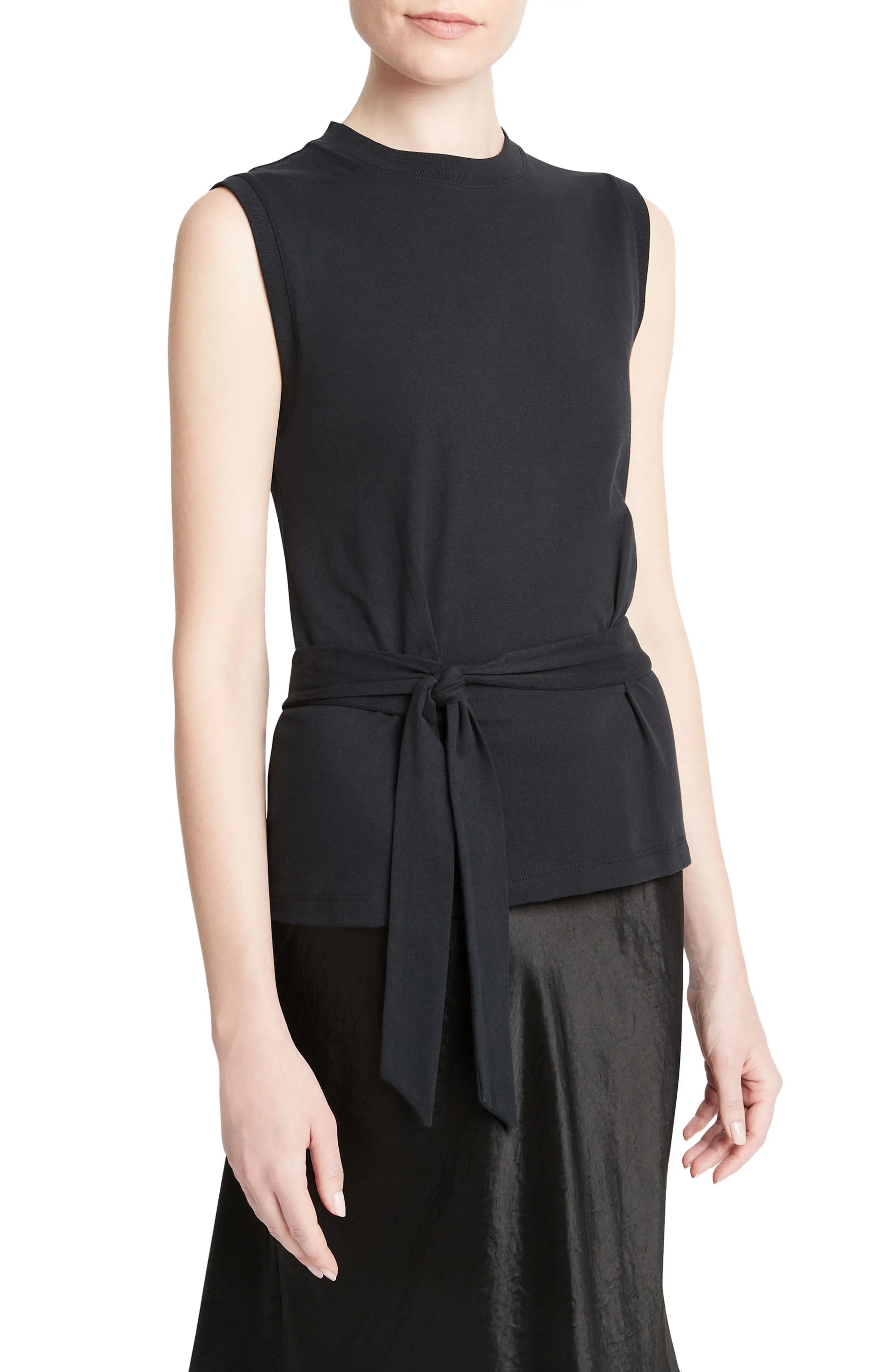 Sleeveless Belted Cotton Top - 3