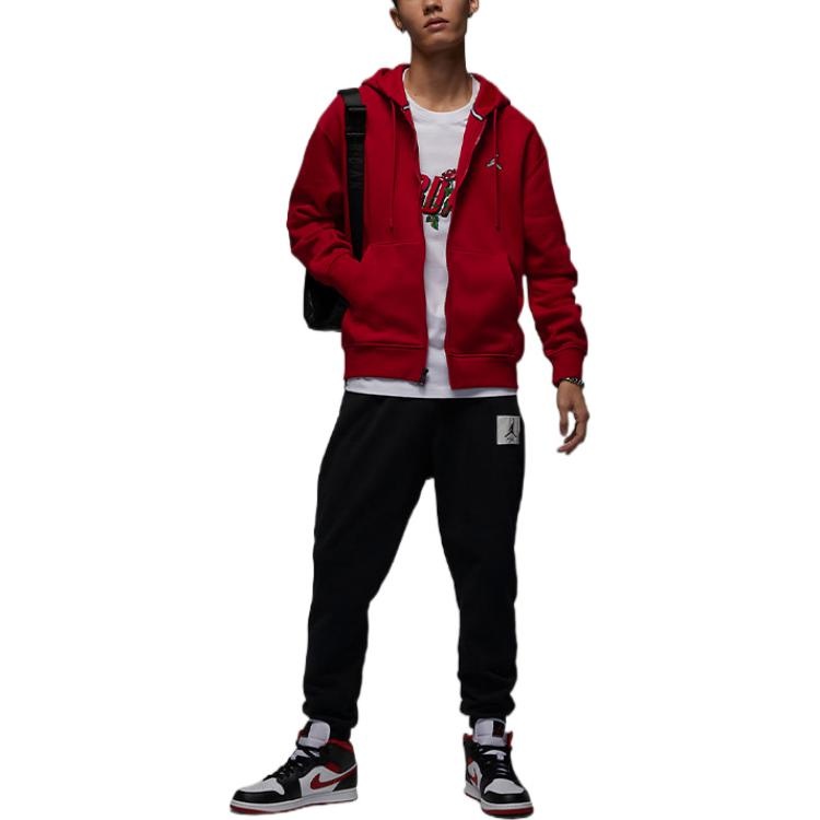 Air Jordan Hooded Zipped Jacket 'Red' DQ7351-687 - 2