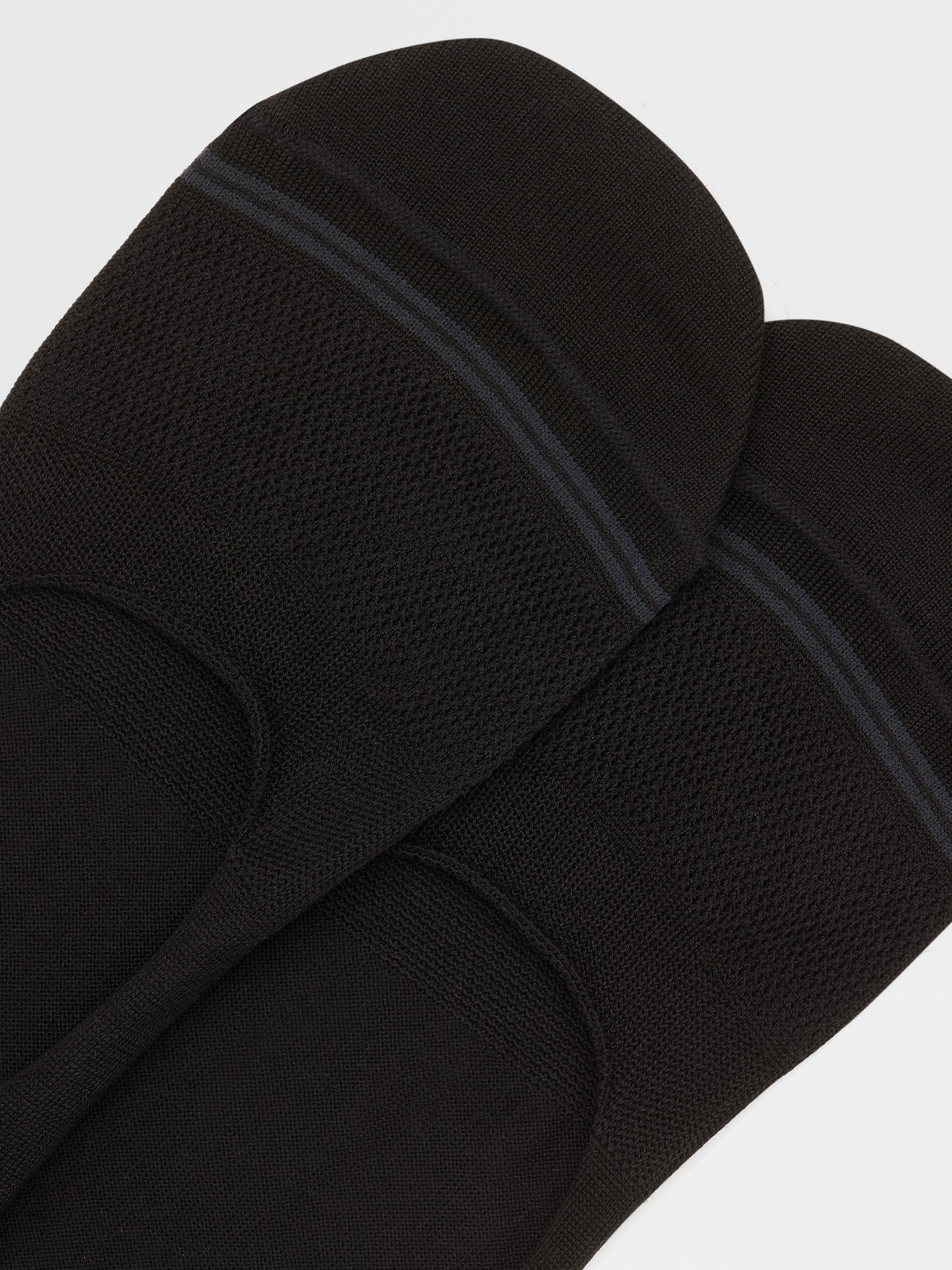 BLACK COTTON BLEND SOCKS - 2