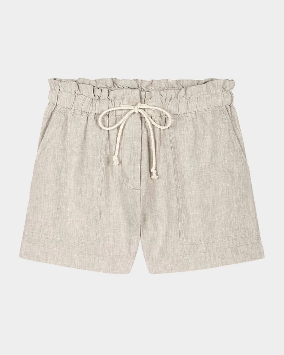 Foster Paperbag Linen Shorts - 1