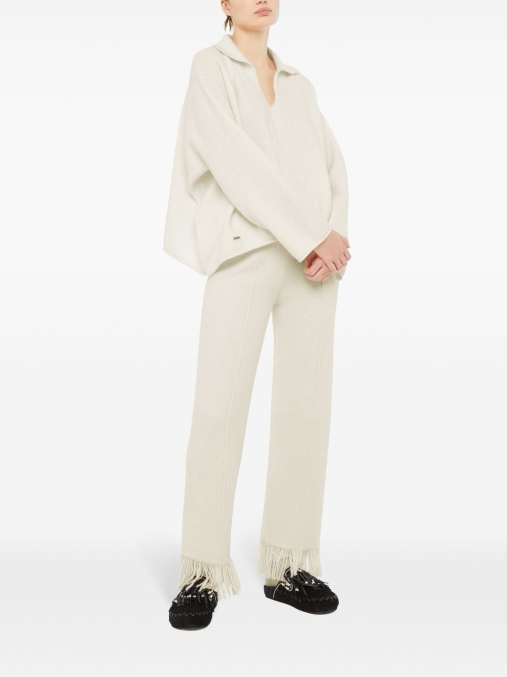Finest fringe-detail trousers - 2