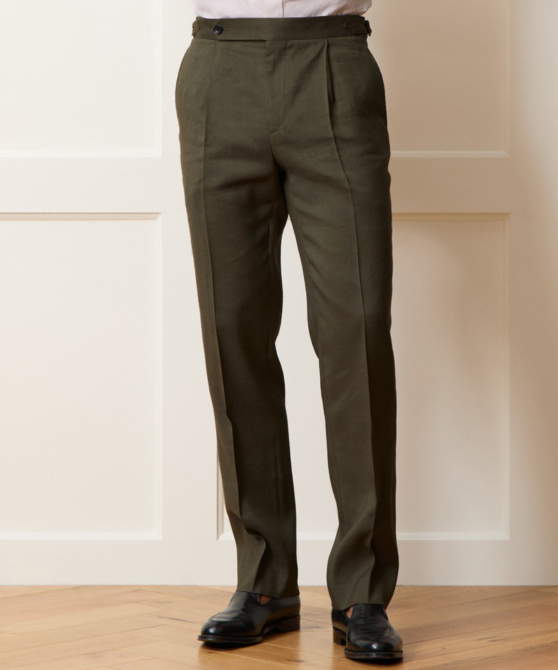 TODD SNYDER Italian Linen Mohair Side Tab Trouser outlook