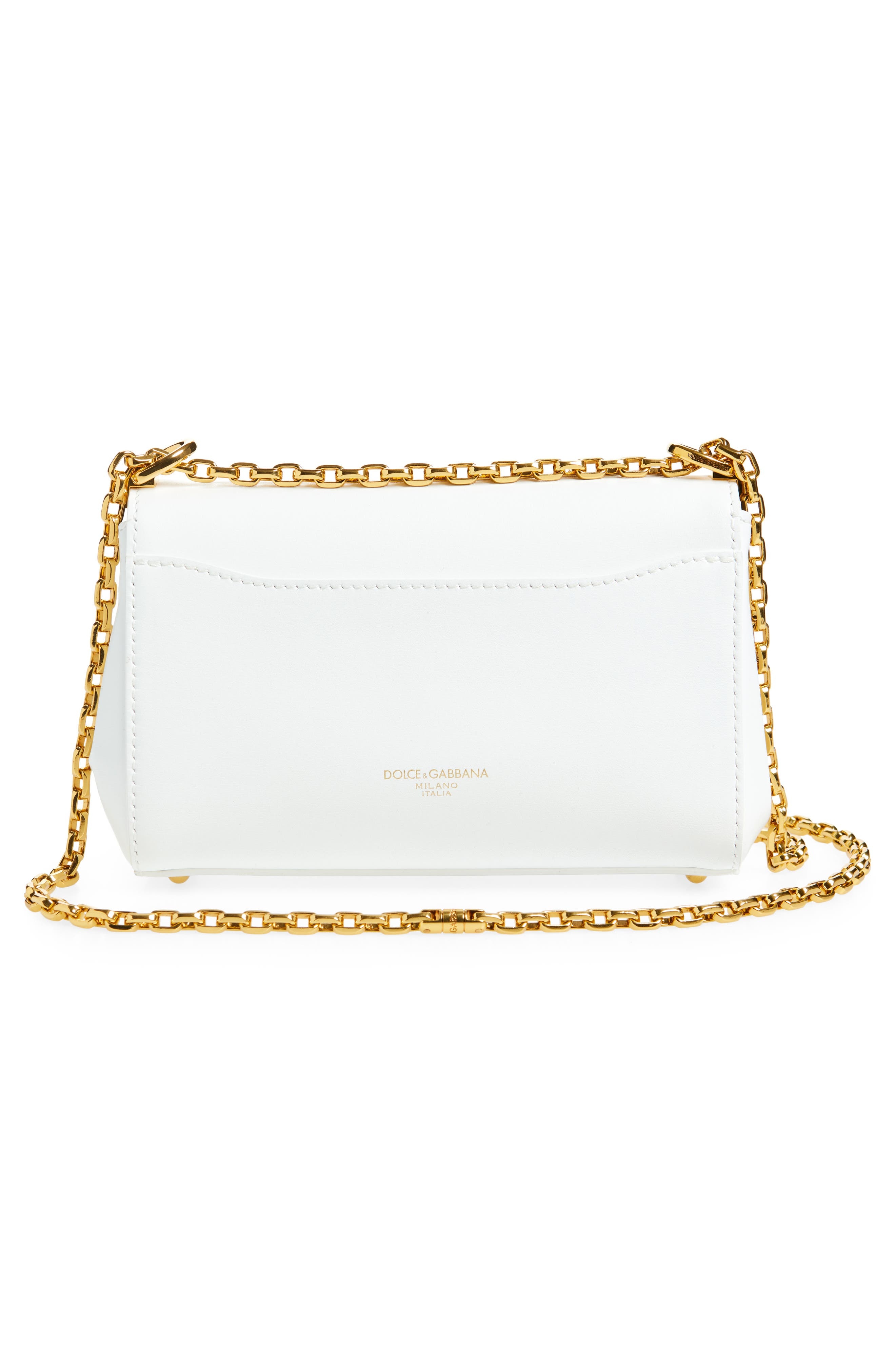 Dolce&Gabbana Marlene Chain Strap Shoulder Bag in Bianco Ottico at Nordstrom - 4