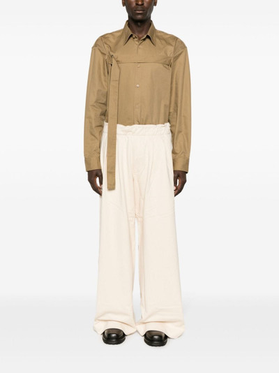 Dries Van Noten strap-detail cotton shirt outlook