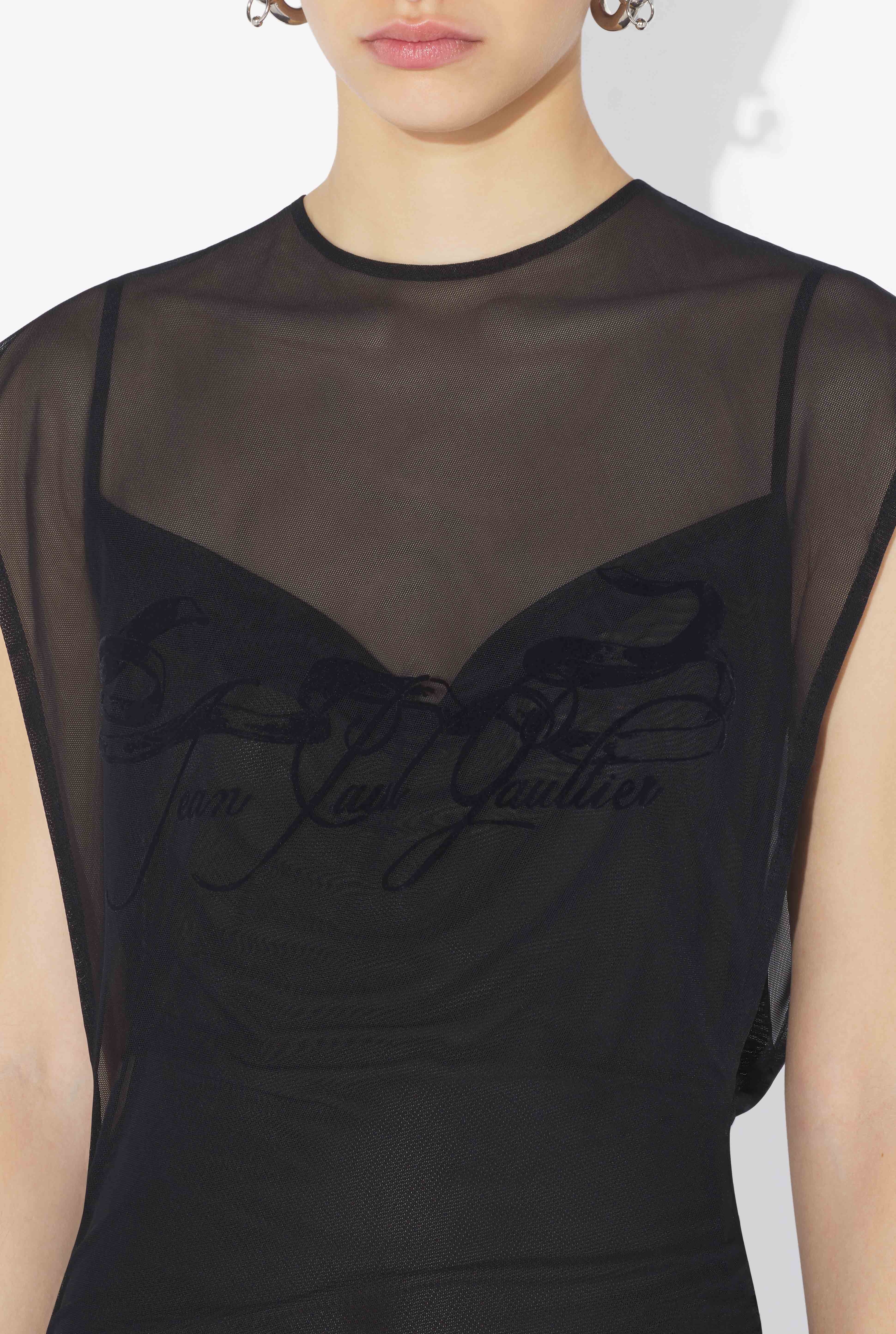 THE FLOCKED “TATTOO RUBAN” DRESS - 4