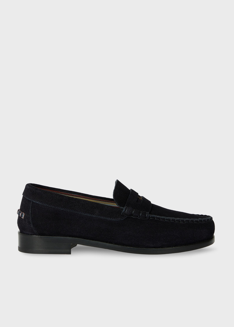 Navy Suede 'Lido' Loafers 1
