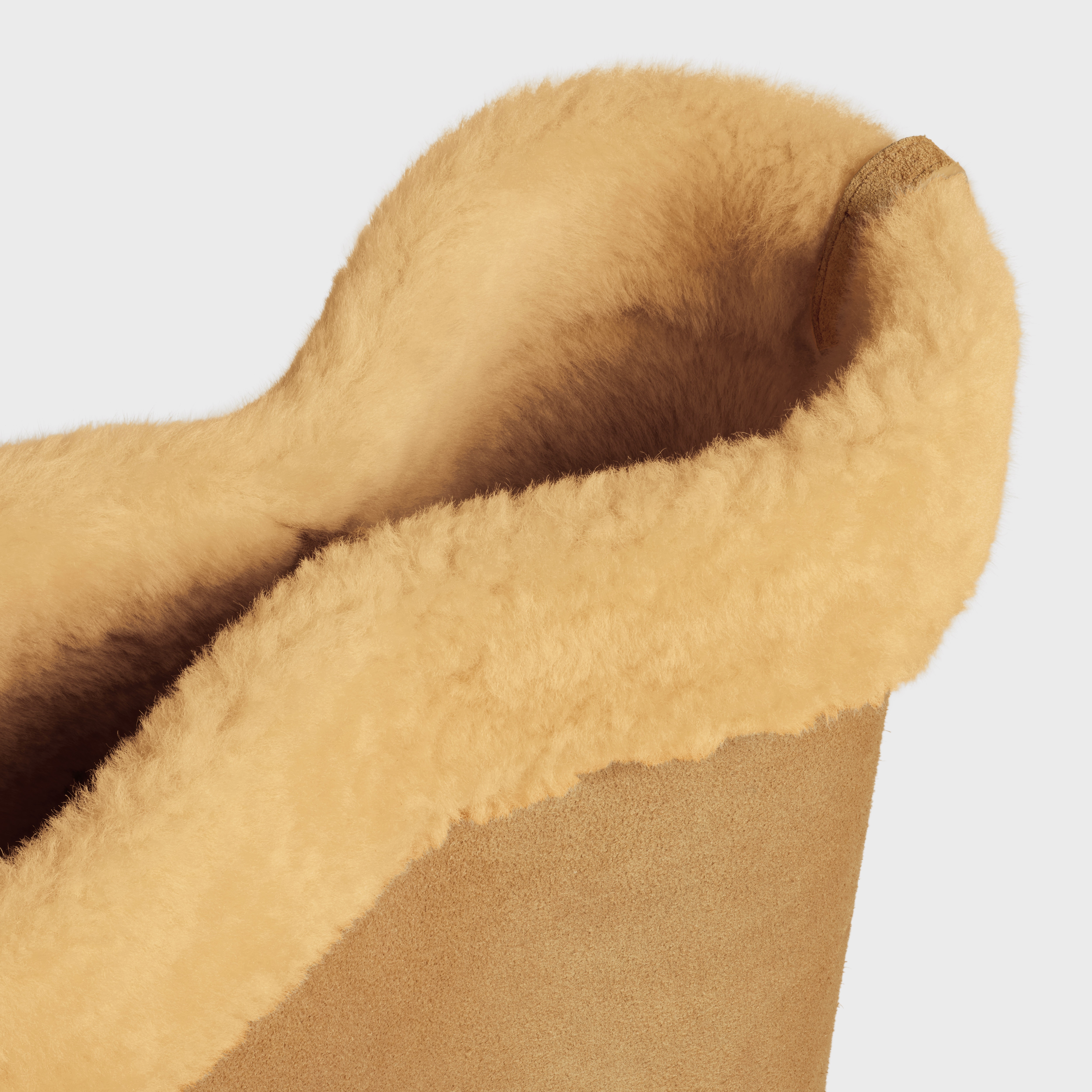 BUCKET in SUEDE CALFSKIN AND SHEARLING - 4