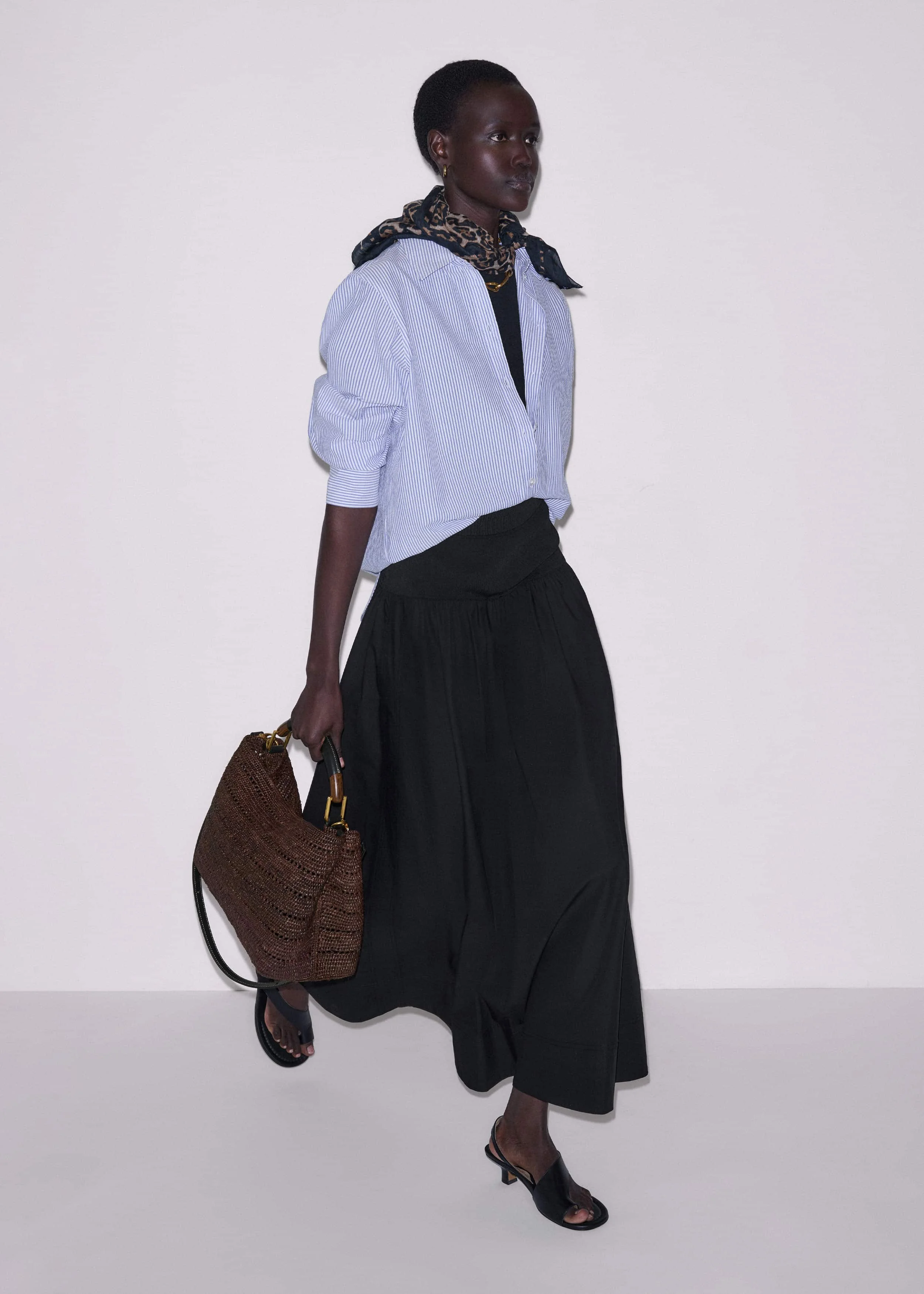 Mixed Media Maxi Skirt - 1