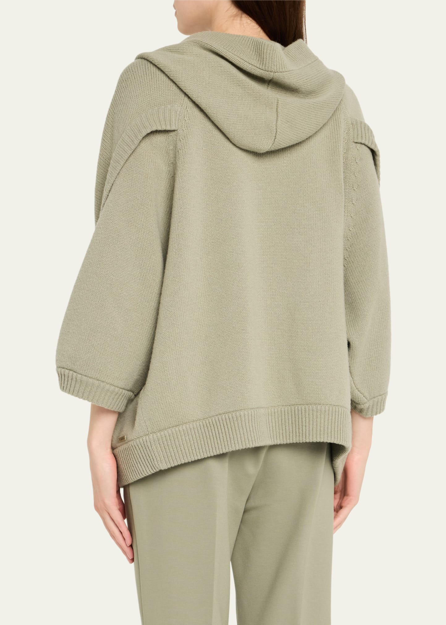 Vals Button Wool-Cashmere Hooded Cardigan - 3
