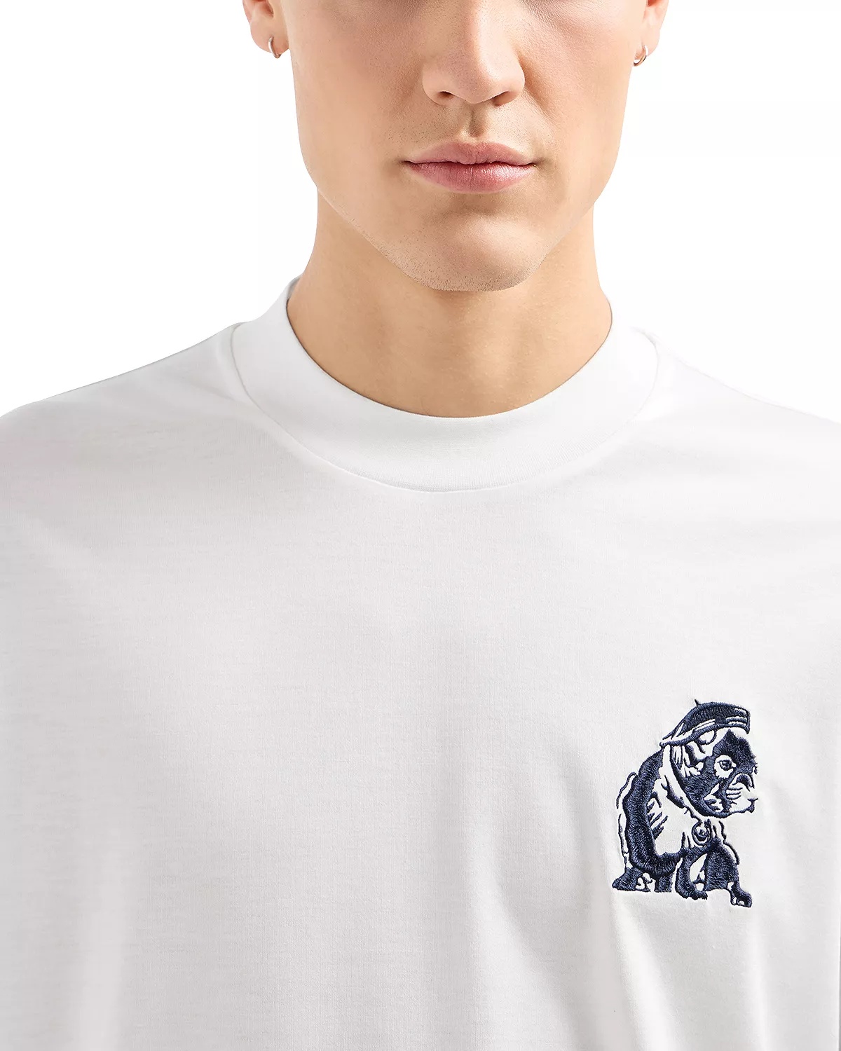 Embroidered Bulldog Tee - 5