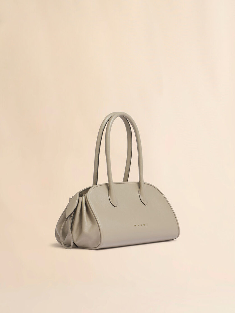 TAUPE LEATHER TULIPEA SMALL TOP-HANDLE 3