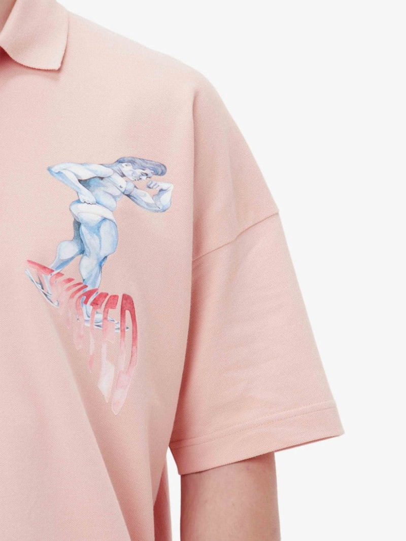 POL ANGLADA PRINT SHORT SLEEVE POLO TOP 5