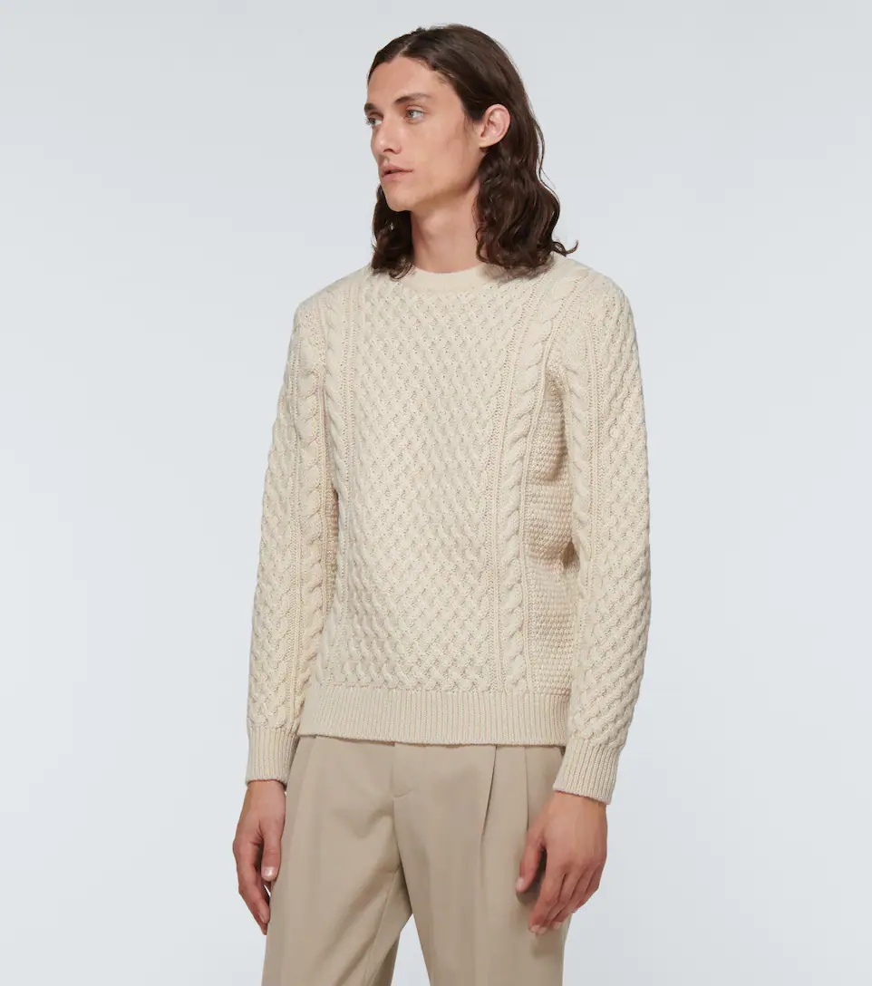 Merino wool cable-knit sweater - 3