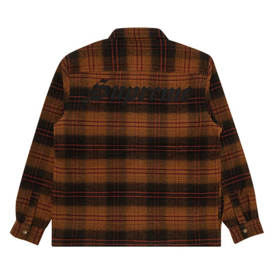 Supreme Supreme Lined Flannel Snap Shirt 'Black' outlook