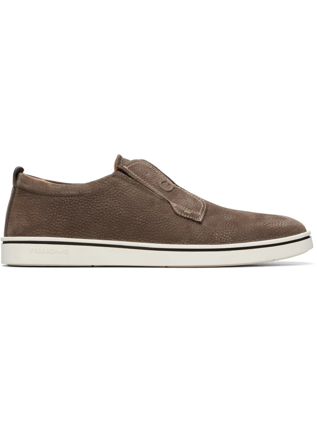 Taupe Derby Slip-On Sneakers - 1