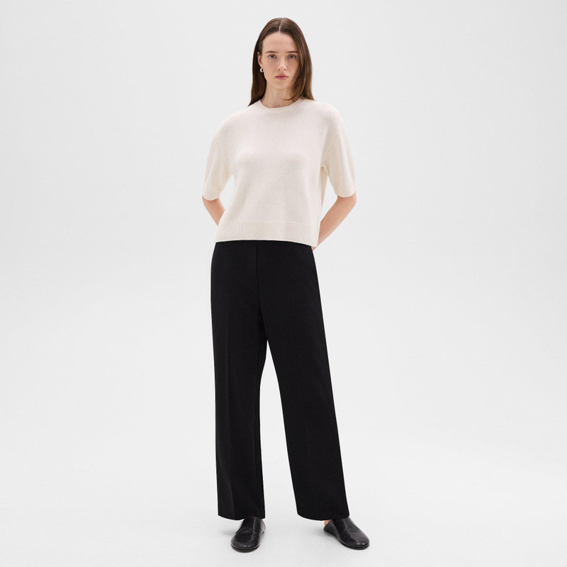 Theory Cropped Tee in Cashmere outlook