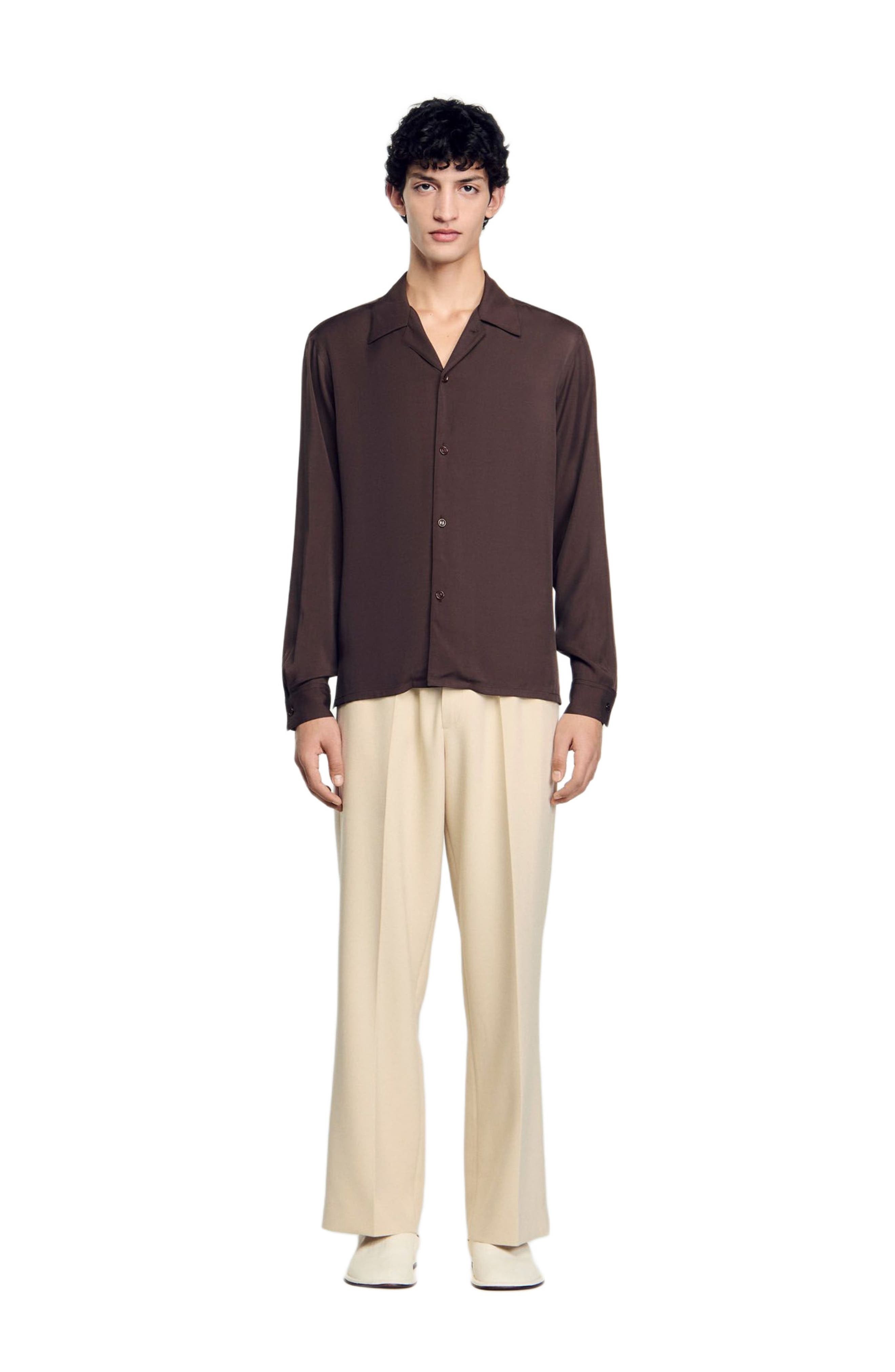 SANDRO Floaty shirt in Moka. at Nordstrom - 1
