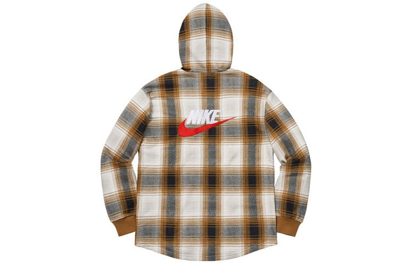 Supreme Supreme x Nike Plaid Hooded Sweatshirt 'Mustard' SUP-FW18-519 outlook