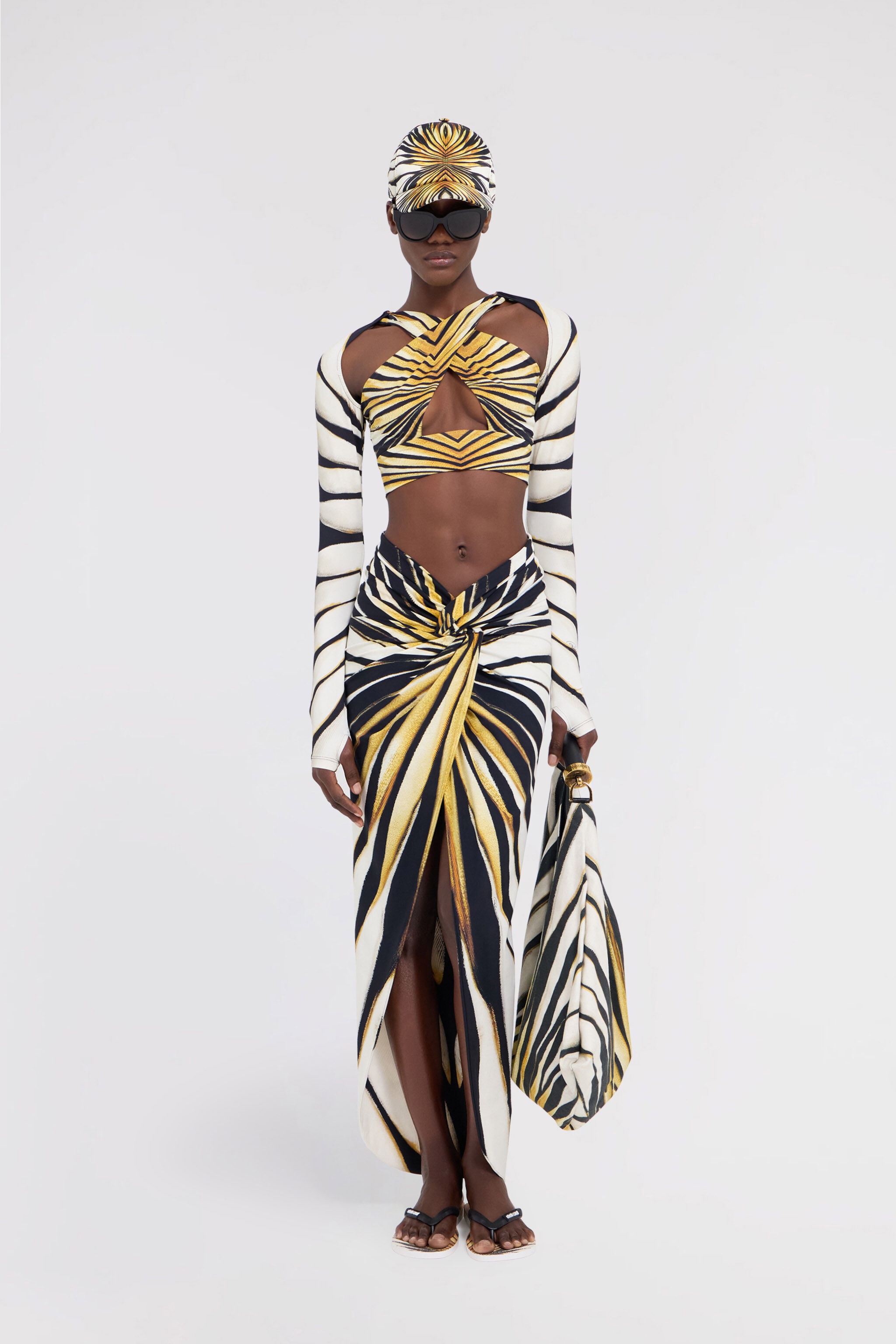 Ray of Gold Print Sarong - 2
