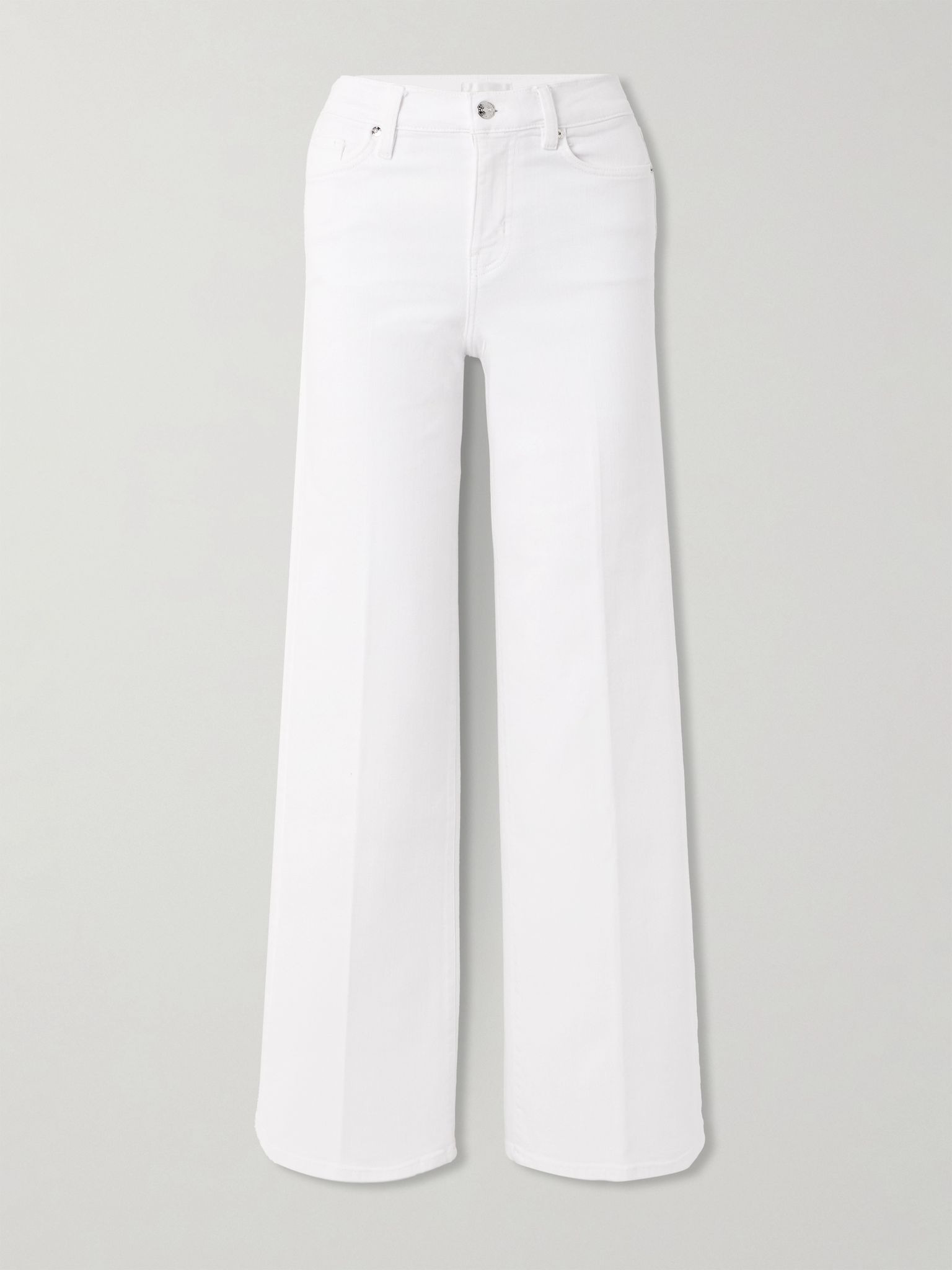 Le Slim Palazzo high-rise wide-leg jeans White - 1