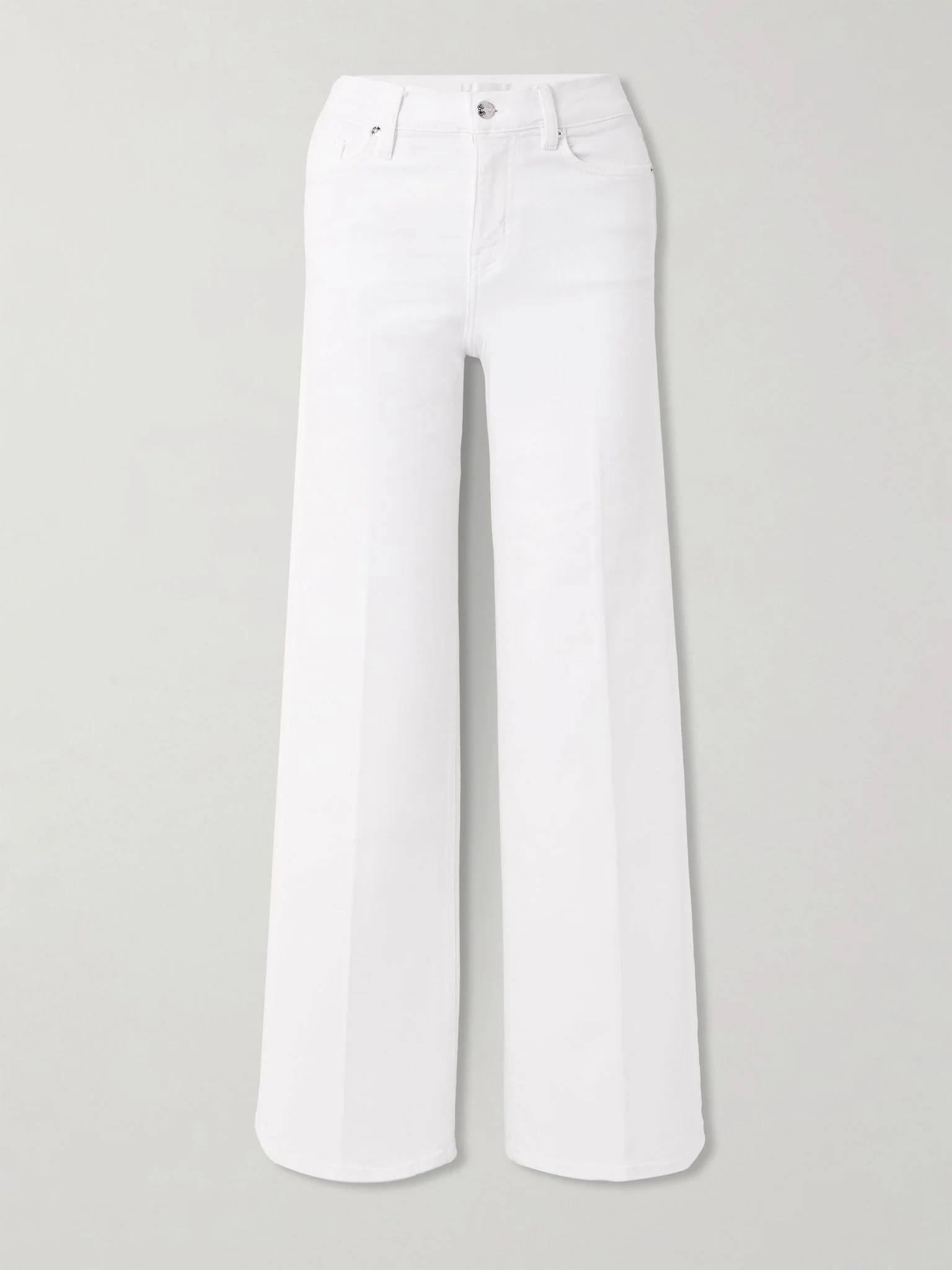 Le Slim Palazzo high-rise wide-leg jeans White - 1