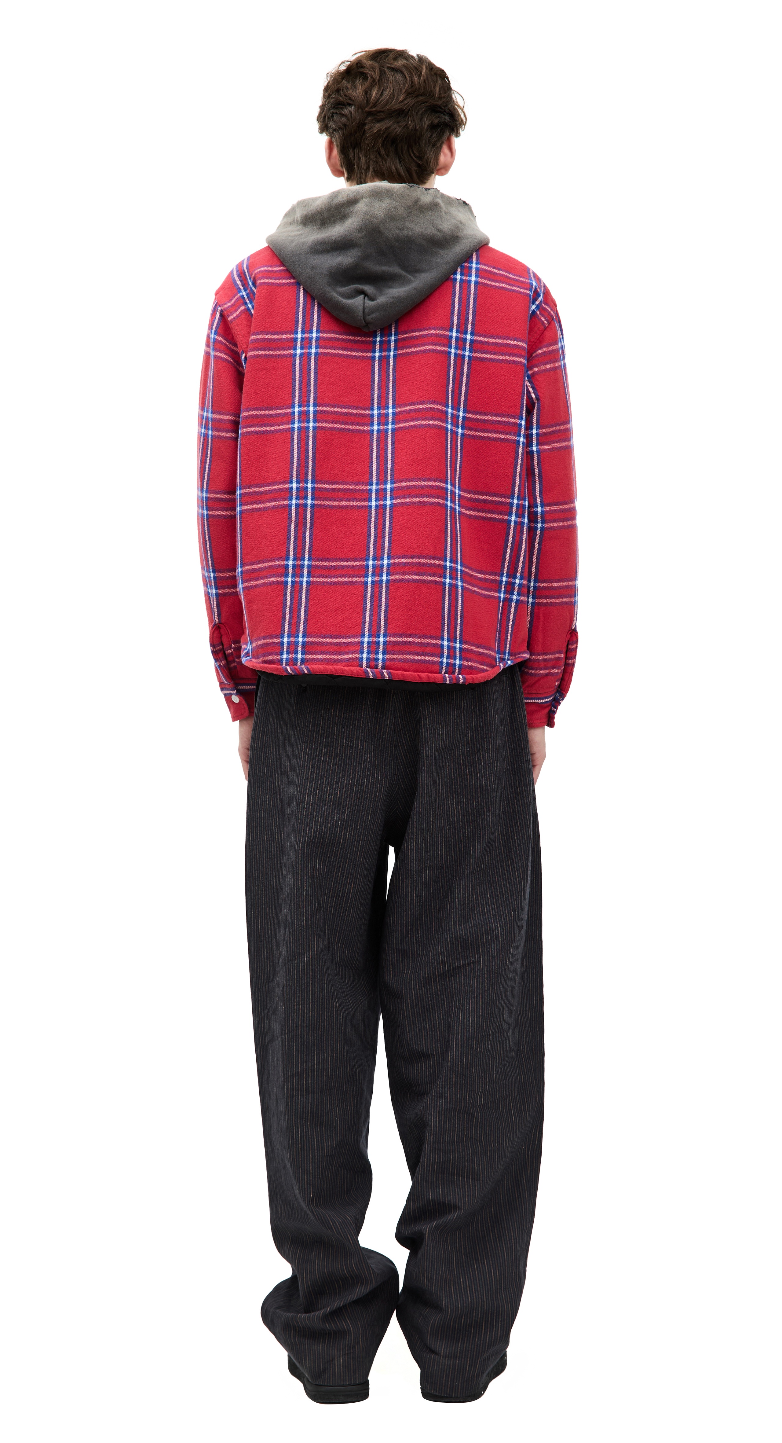 HOODED PLAID SHIRT - 2