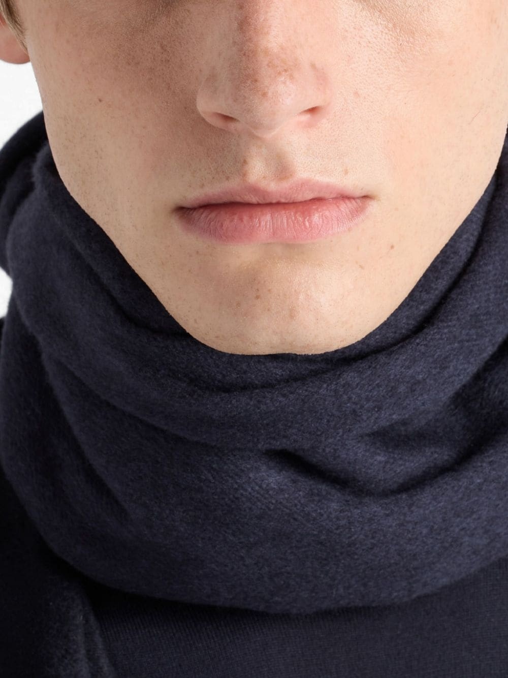 logo-plaque silk-cashmere scarf - 4