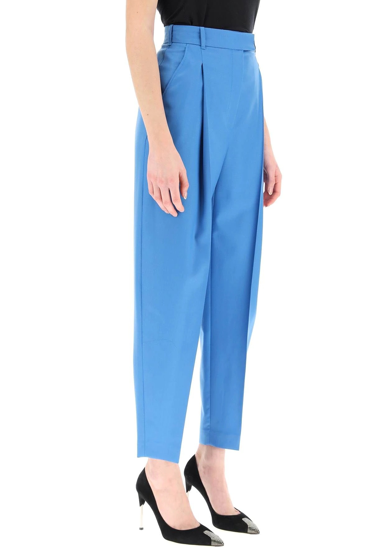 PEG-LEG WOOL TROUSERS - 3