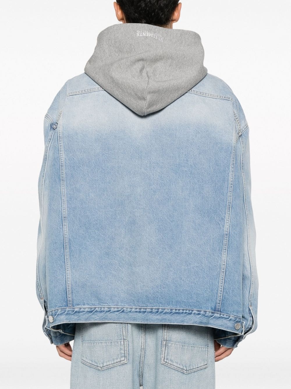 oversized hooded denim jacket - 5