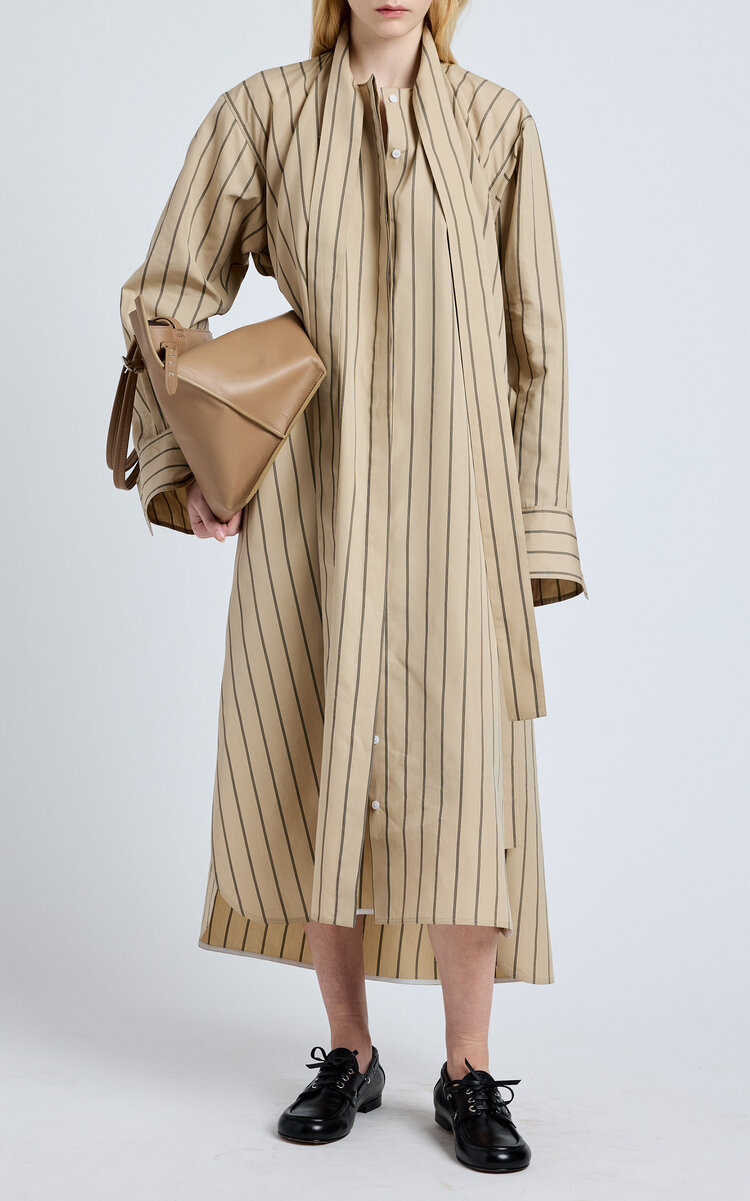 Phillipa Cotton Poplin Dress tan - 2