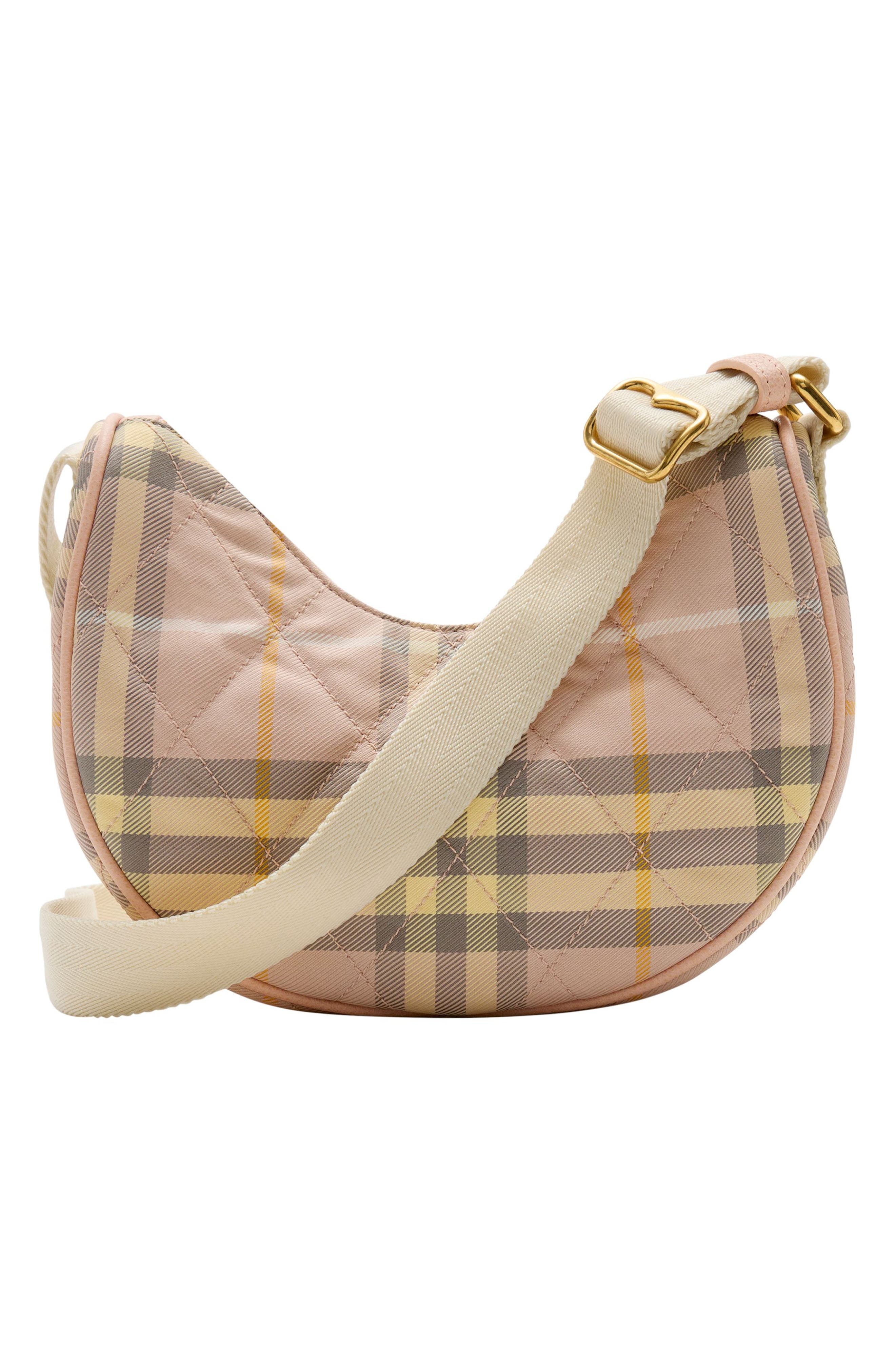 Horseshoe Burberry Check Quilted Nylon Crossbody Bag in Teacup at Nordstrom - 2