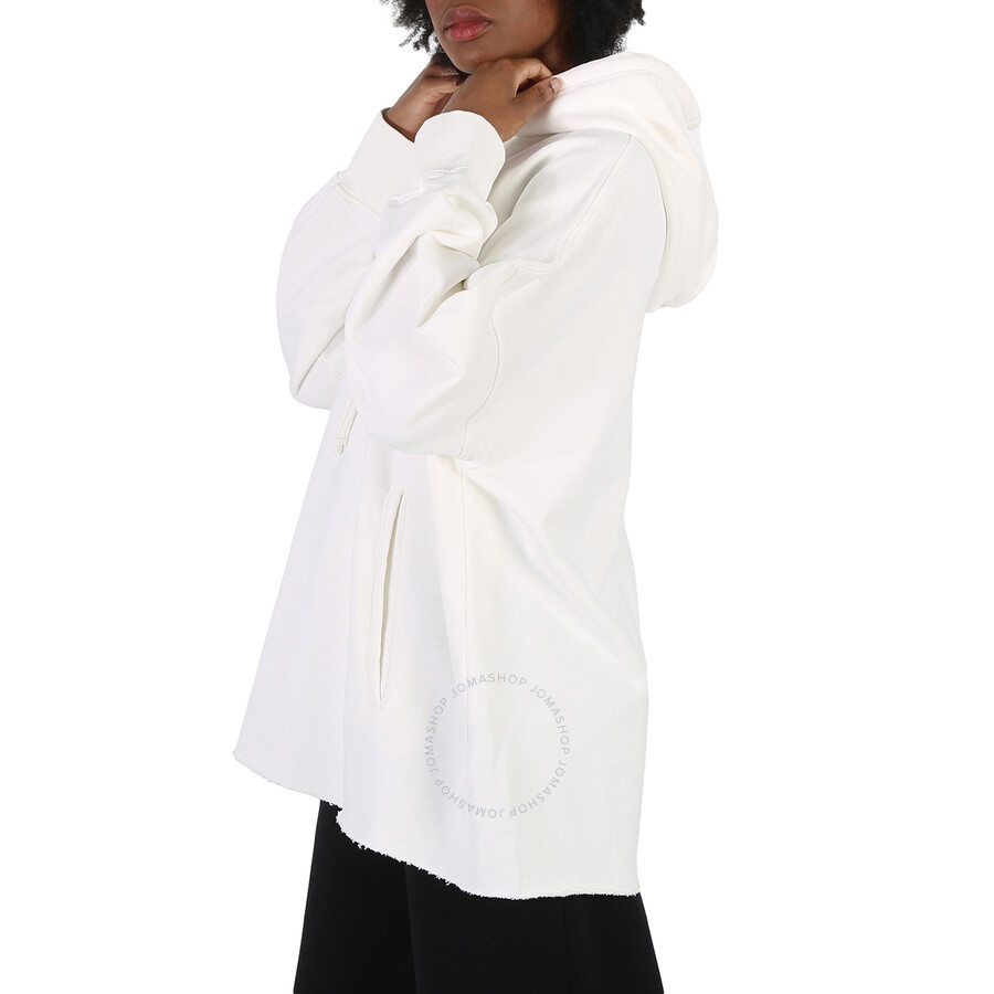 MM6 Maison Margiela Ladies Off White Oversize Fit Cotton Hoodie - 4
