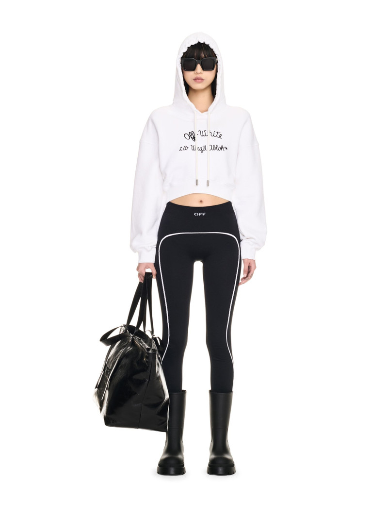 Off-White Embr Script Type Crop Hoodie outlook