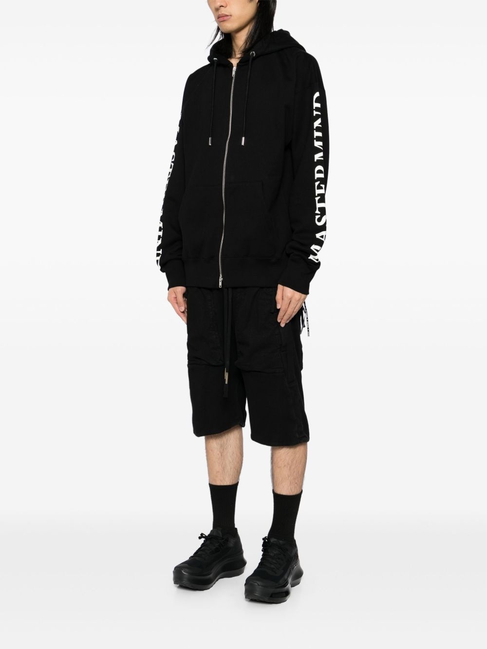 logo print hoodie - 3