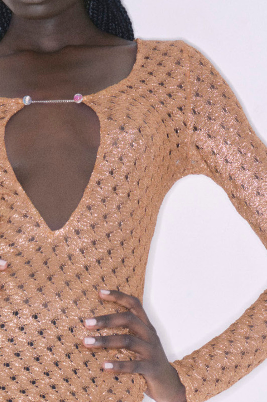Coated Lace Cover Up - 6