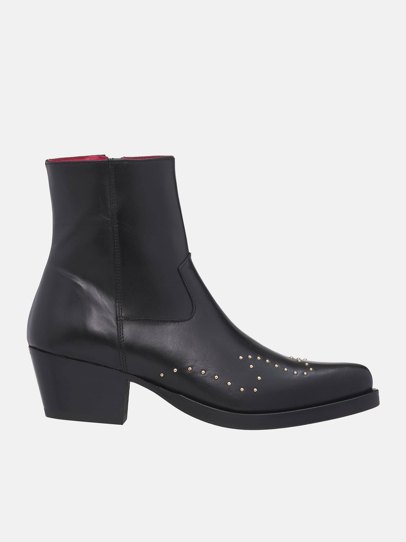 Gold Studded Western Boots - 1