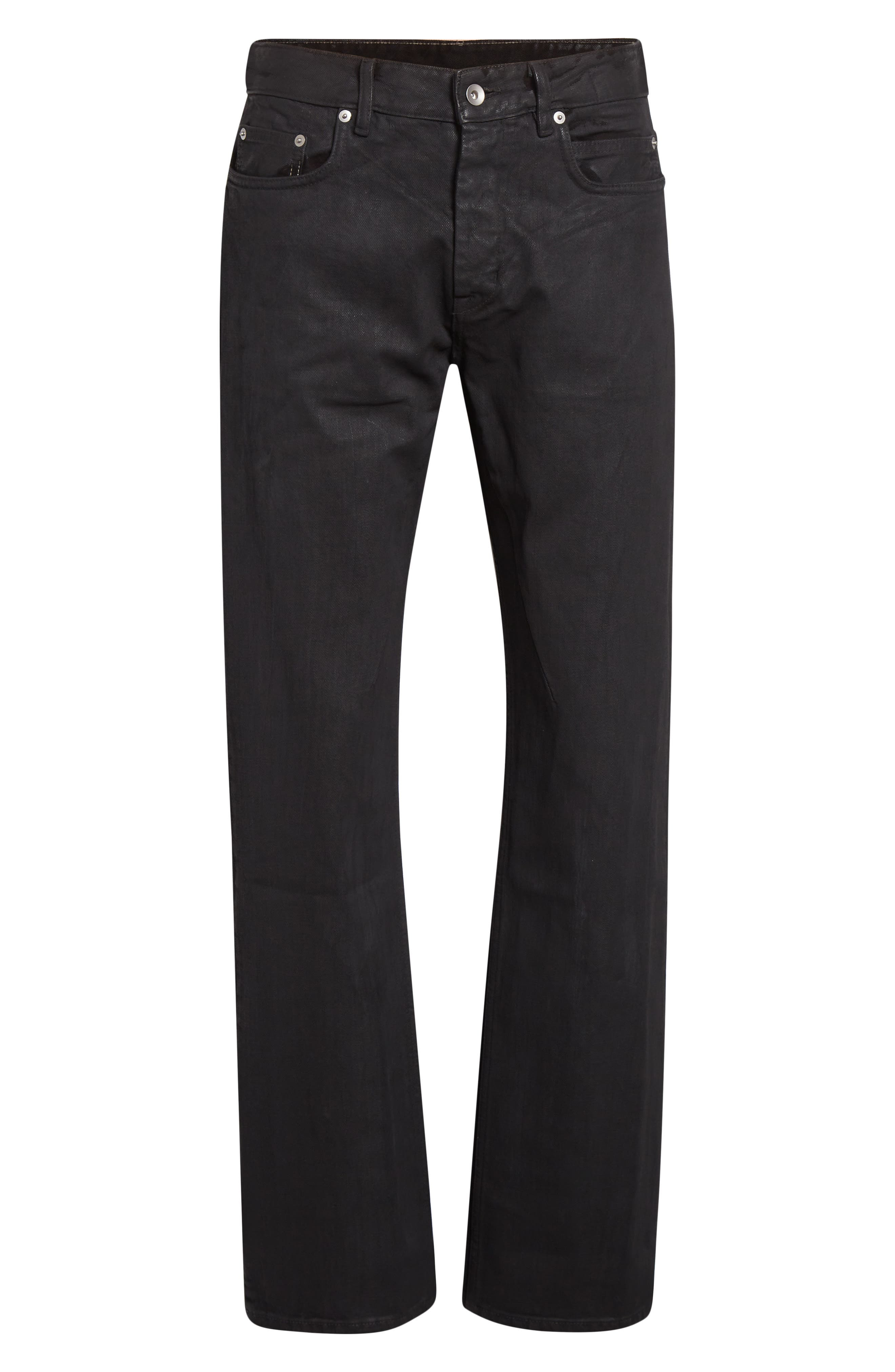 Rick Owens DRKSHDW Fog Cut Coated Jeans in Black Wax at Nordstrom - 6