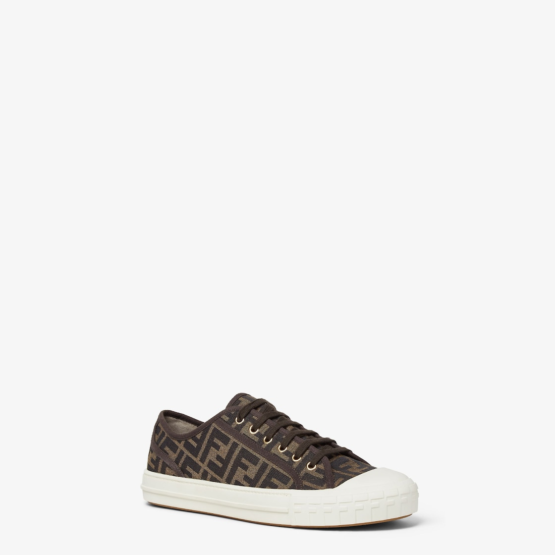 Brown fabric low-tops - 2
