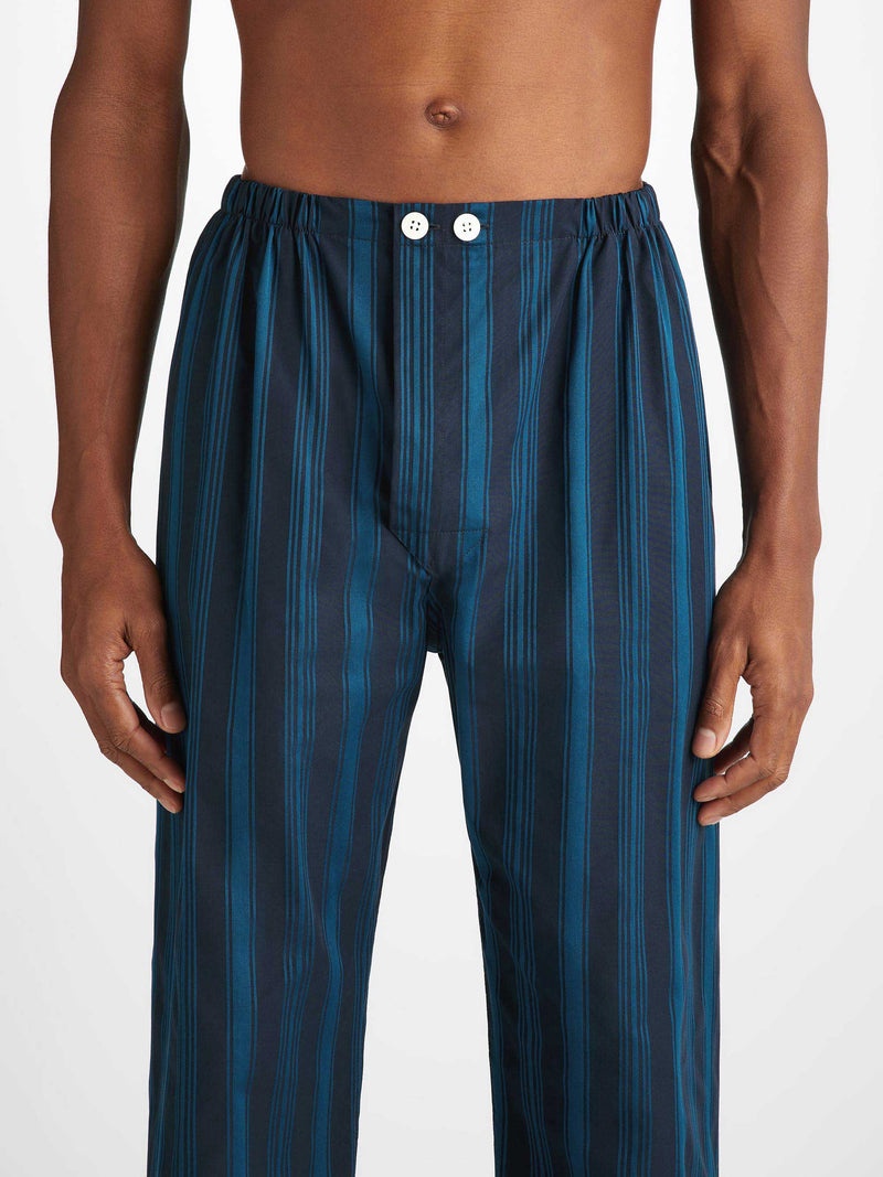 Men's Classic Fit Pajamas Royal 222 Cotton Navy - 5