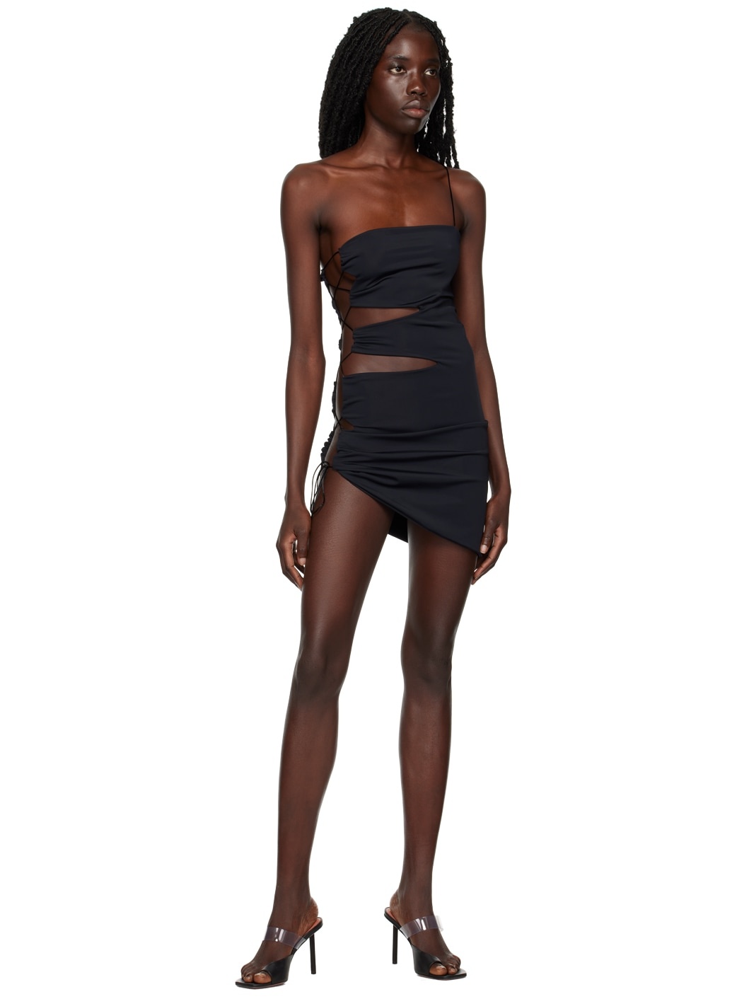 Black Cut Out Minidress - 4