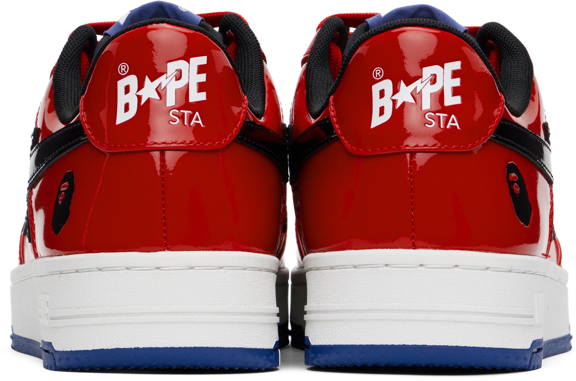 Red & White BAPE STA # 1 Sneakers - 2