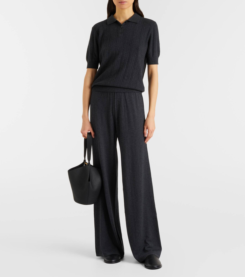 LISA YANG Aina cotton and cashmere jersey straight pants outlook